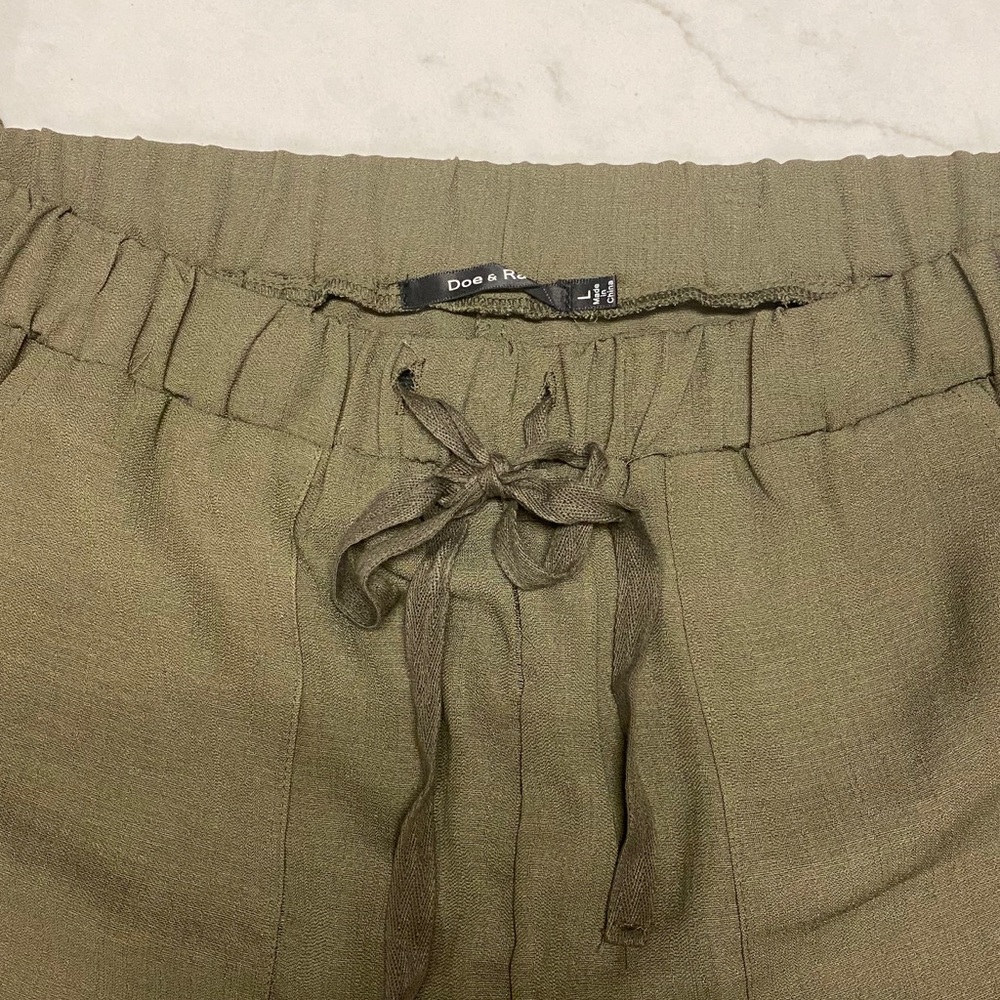 Doe & Rae OLIVE GREEN PANTS - Picture 4 of 9